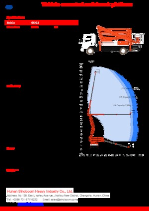 Tehergépkocsira szerelt csuklógémes munkaállványok Sinoboom GKH22
