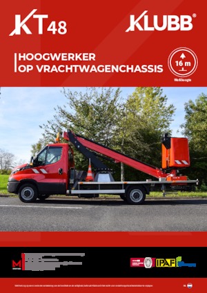 Tehergépkocsira szerelt csuklógémes munkaállványok Klubb KT48