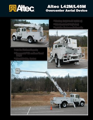 Tehergépkocsira szerelt csuklógémes munkaállványok Altec L45M