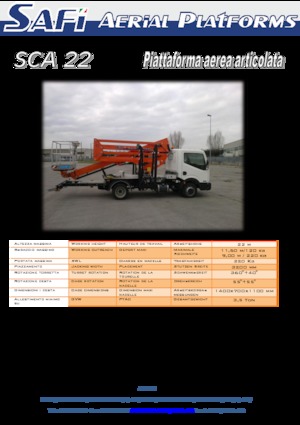 Vontatható csuklógémes munkaállványok Safi SCA 22 