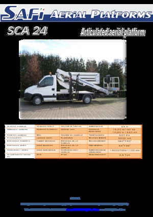 Vontatható csuklógémes munkaállványok Safi SCA 24 HE 