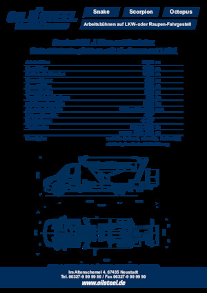 Tehergépkocsira szerelt csuklógémes munkaállványok Oil & Steel Snake 2111 J Plus