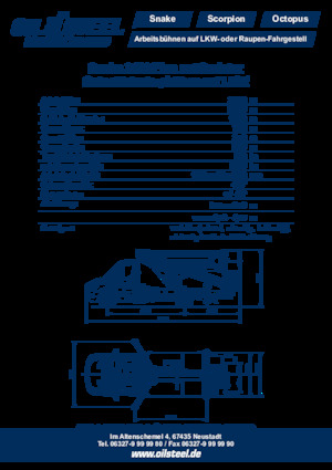 Tehergépkocsira szerelt csuklógémes munkaállványok Oil & Steel Snake 2413 Plus