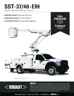 Tehergépkocsira szerelt csuklógémes munkaállványok Versalift SST-37-EIH