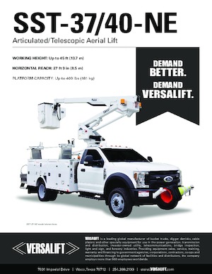 Tehergépkocsira szerelt csuklógémes munkaállványok Versalift SST-40-NE