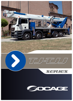 Tehergépkocsira szerelt csuklógémes munkaállványok Socage TJ 51