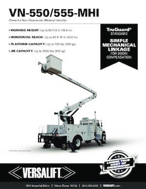 Tehergépkocsira szerelt csuklógémes munkaállványok Versalift VN-555-MHI