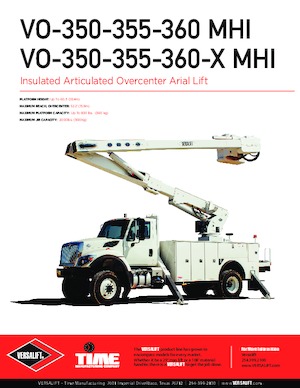 Tehergépkocsira szerelt csuklógémes munkaállványok Versalift VO-350-MHI