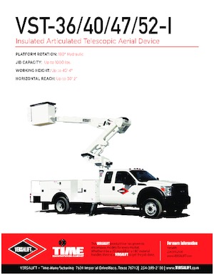 Tehergépkocsira szerelt csuklógémes munkaállványok Versalift VST-36-I