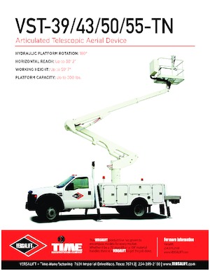 Tehergépkocsira szerelt csuklógémes munkaállványok Versalift VST-50-TN