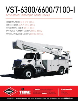 Tehergépkocsira szerelt csuklógémes munkaállványok Versalift VST-6600-I