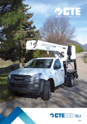 Tehergépkocsira szerelt csuklógémes munkaállványok CTE ZED 15.2