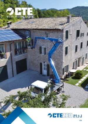 Tehergépkocsira szerelt csuklógémes munkaállványok CTE ZED 21.3 JH