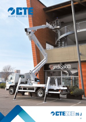 Tehergépkocsira szerelt csuklógémes munkaállványok CTE ZED 26 JH