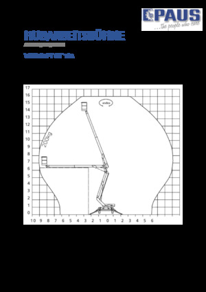 Tehergépkocsira szerelt csuklógémes munkaállványok Paus GT 16 A