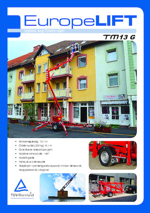 Vontatható csuklógémes munkaállványok EuropeLift TM 13 G