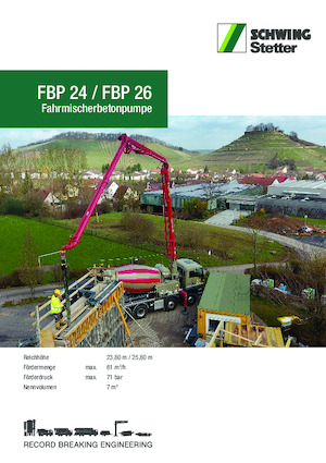 Tehergépkocsira szerelt betonszivattyúk SCHWING-Stetter FBP 24