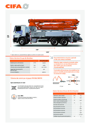 Tehergépkocsira szerelt betonszivattyúk CIFA K30L 
