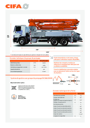 Tehergépkocsira szerelt betonszivattyúk CIFA K30L 