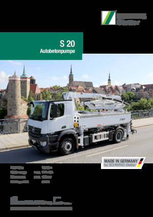 Tehergépkocsira szerelt betonszivattyúk SCHWING-Stetter S 20
