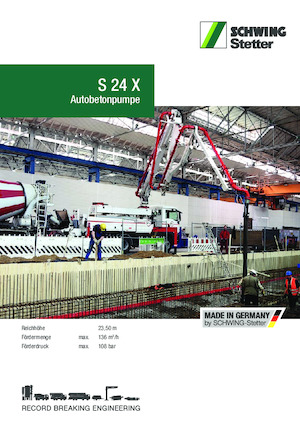 Tehergépkocsira szerelt betonszivattyúk SCHWING-Stetter S 24 X