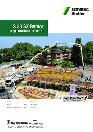Tehergépkocsira szerelt betonszivattyúk SCHWING-Stetter S 38 SX Reptor