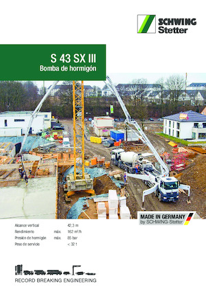 Tehergépkocsira szerelt betonszivattyúk SCHWING-Stetter S 43 SX III