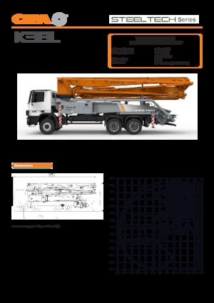 Tehergépkocsira szerelt betonszivattyúk CIFA K38L