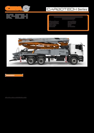 Tehergépkocsira szerelt betonszivattyúk CIFA K40H