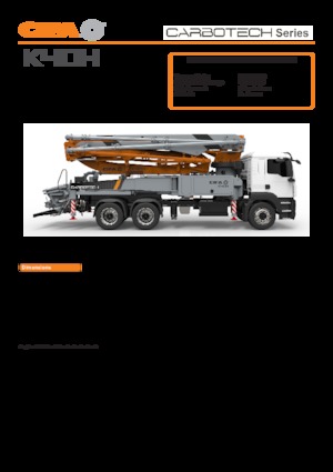 Tehergépkocsira szerelt betonszivattyúk CIFA K40H