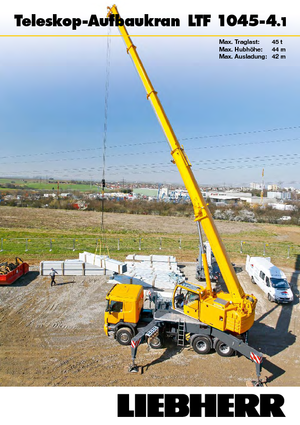 Tehergépkocsira szerelt teleszkópos daruk Liebherr LTF 1045-4.1