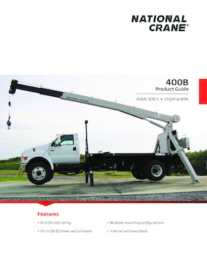 Tehergépkocsira szerelt teleszkópos daruk National Crane 400B