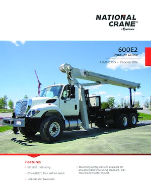 Tehergépkocsira szerelt teleszkópos daruk National Crane 600E2