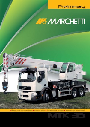 Tehergépkocsira szerelt teleszkópos daruk Marchetti MTK 35