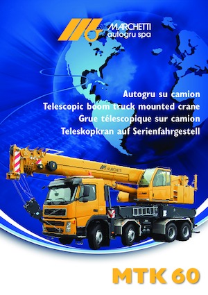 Tehergépkocsira szerelt teleszkópos daruk Marchetti MTK 60