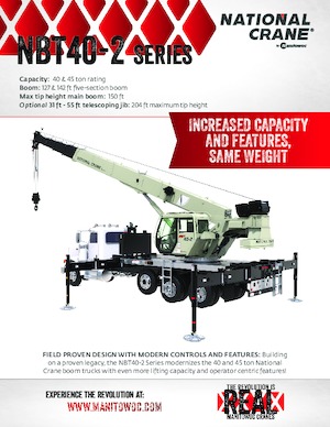 Tehergépkocsira szerelt teleszkópos daruk National Crane NBT40-2