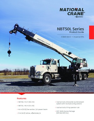 Tehergépkocsira szerelt teleszkópos daruk National Crane NBT50L