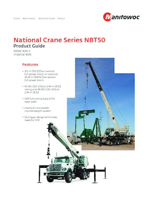 Tehergépkocsira szerelt teleszkópos daruk National Crane NBT55