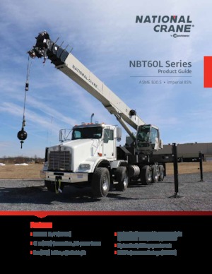 Tehergépkocsira szerelt teleszkópos daruk National Crane NBT60L