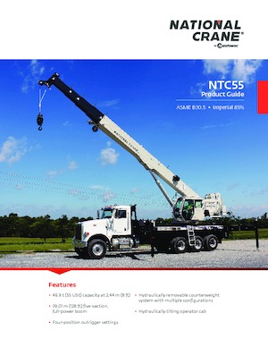 Tehergépkocsira szerelt teleszkópos daruk National Crane NTC55
