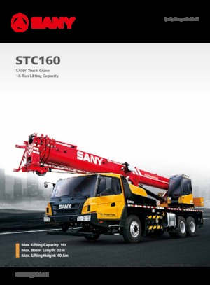 Tehergépkocsira szerelt teleszkópos daruk Sany STC160