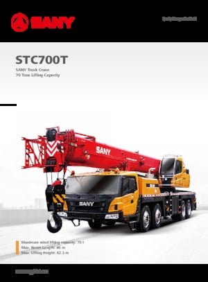 Tehergépkocsira szerelt teleszkópos daruk Sany STC700T