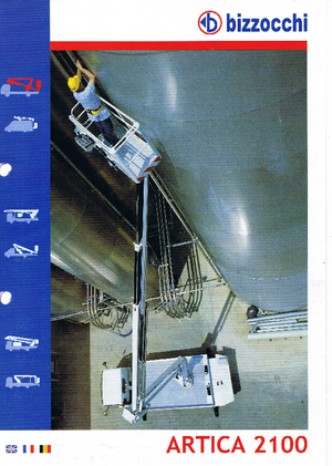 Tehergépkocsira szerelt csuklógémes munkaállványok Bizzocchi Artica 2100