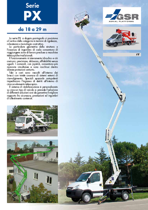 Tehergépkocsira szerelt csuklógémes munkaállványok GSR E 180 PX Comfort