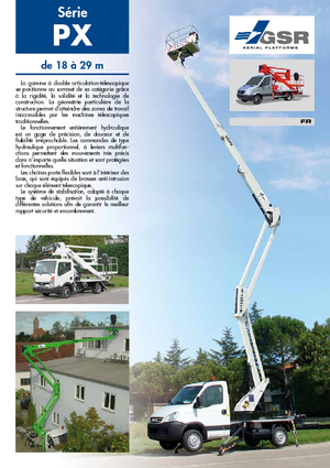 Tehergépkocsira szerelt csuklógémes munkaállványok GSR E 180 PX Comfort