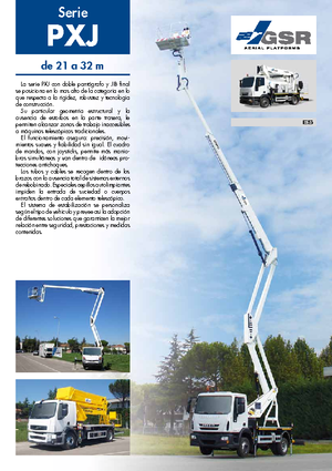 Tehergépkocsira szerelt csuklógémes munkaállványok GSR E 210 PXJ Comfort X