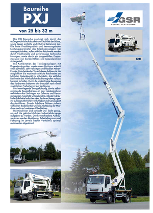 Tehergépkocsira szerelt csuklógémes munkaállványok GSR E320PXJ Comfort 