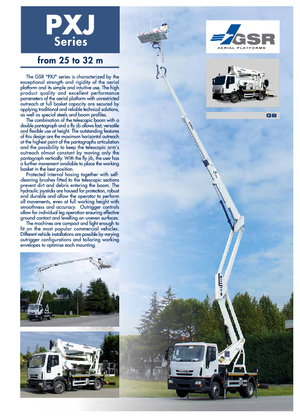 Tehergépkocsira szerelt csuklógémes munkaállványok GSR E320PXJ Comfort 