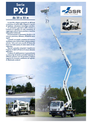Tehergépkocsira szerelt csuklógémes munkaállványok GSR E320PXJ Comfort 