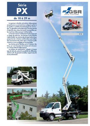 Tehergépkocsira szerelt csuklógémes munkaállványok GSR E 180 PX Basic